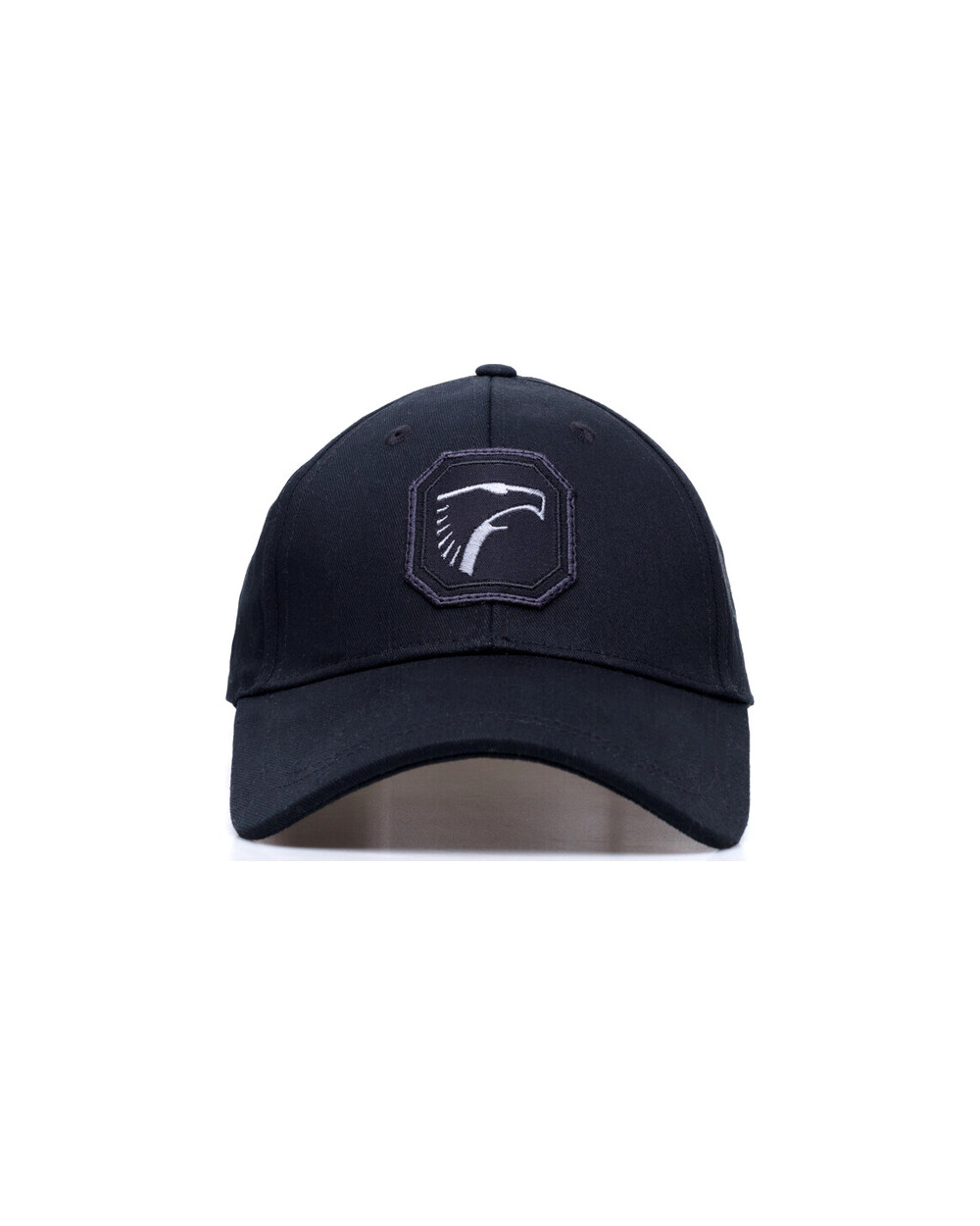 Gorra Proelium negra con parche bordado del águila, vista frontal